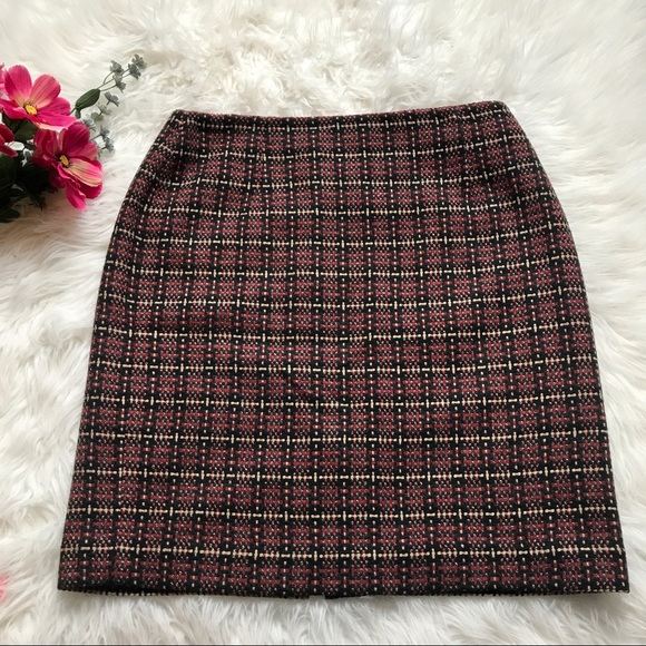 LOFT Dresses & Skirts - LOFT Plaid Wool Pencil Skirt Career Business